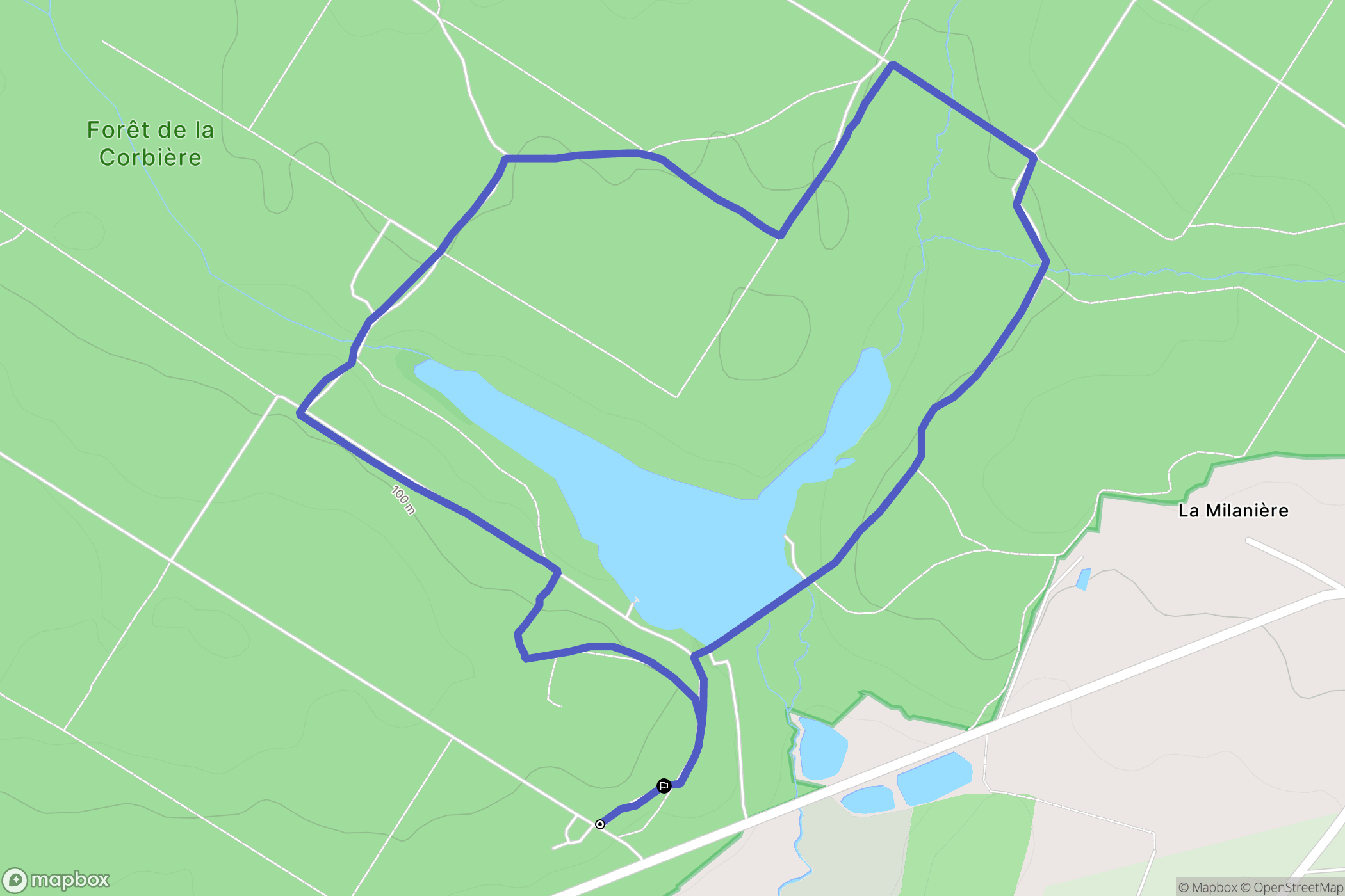 Châteaubourg : carte du parcours de randonnée - France