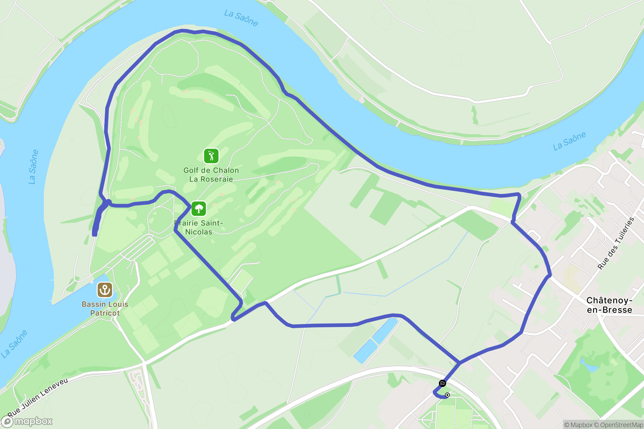 Saint-Marcel : carte du parcours de randonnée - France