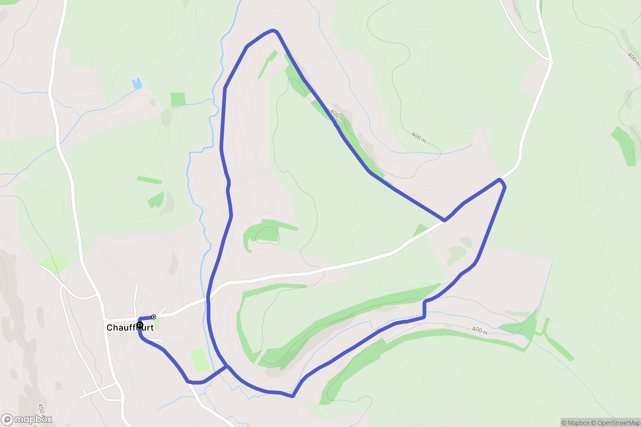 Chauffourt : carte du parcours de randonnée - France