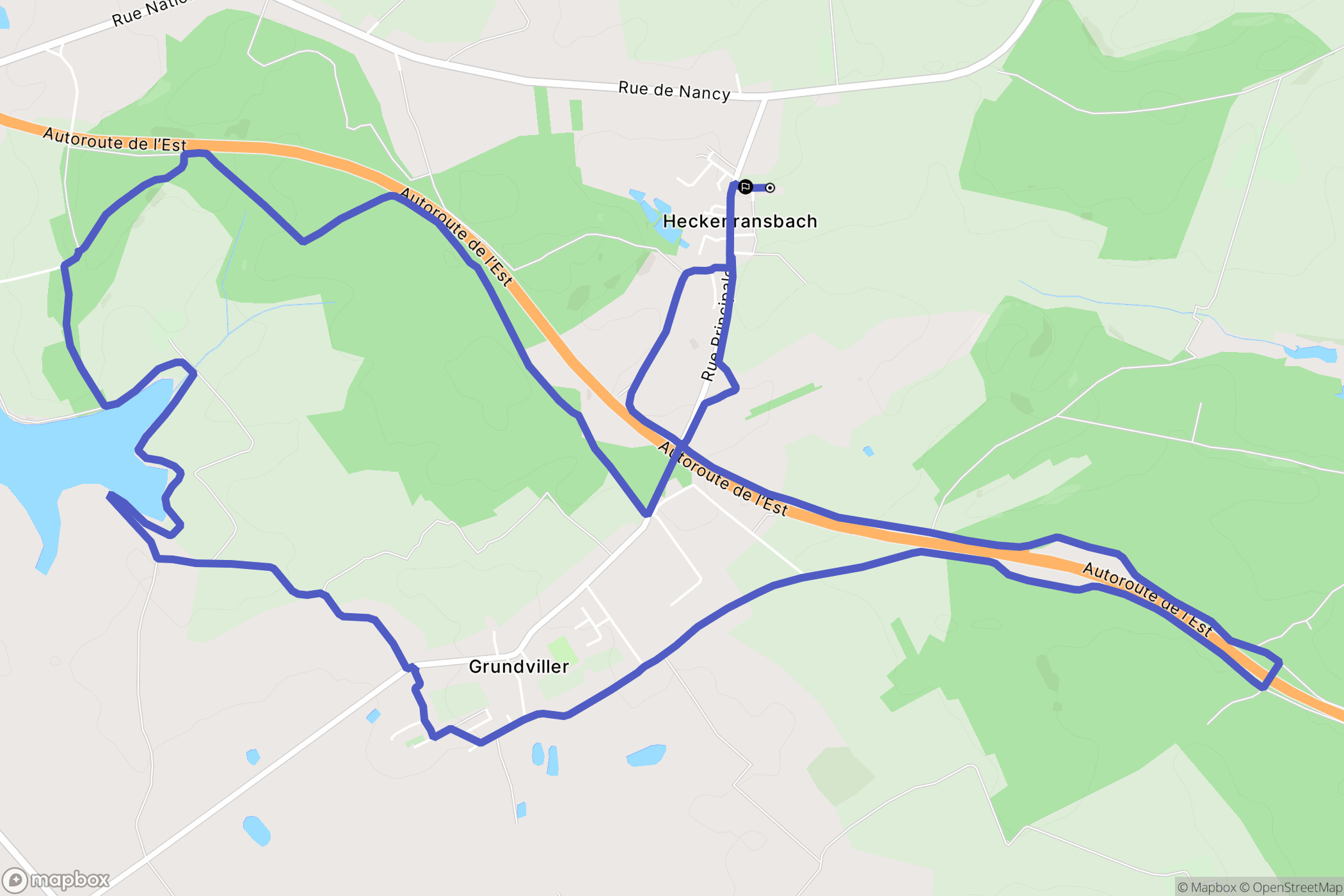 Ernestviller : carte du parcours de randonnée - France