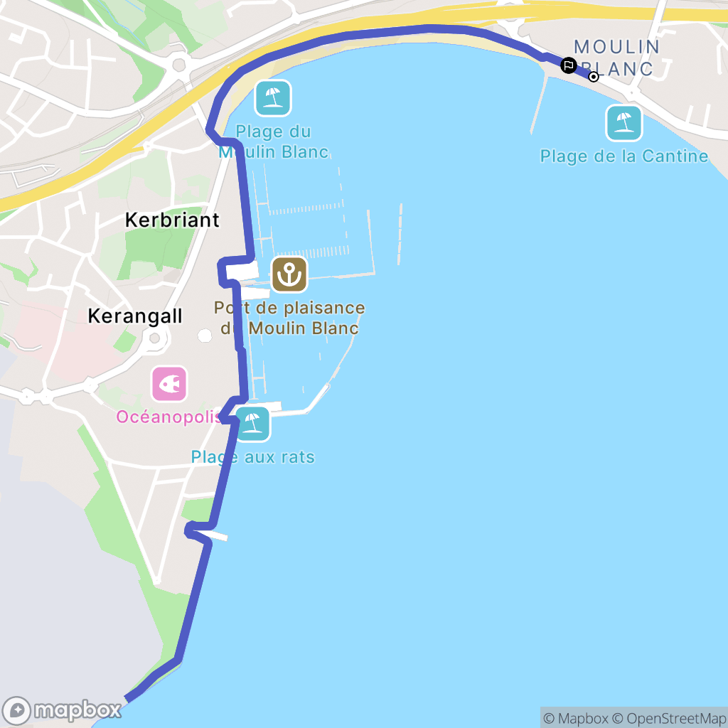 Le Relecq-Kerhuon : carte du parcours de randonnée - France