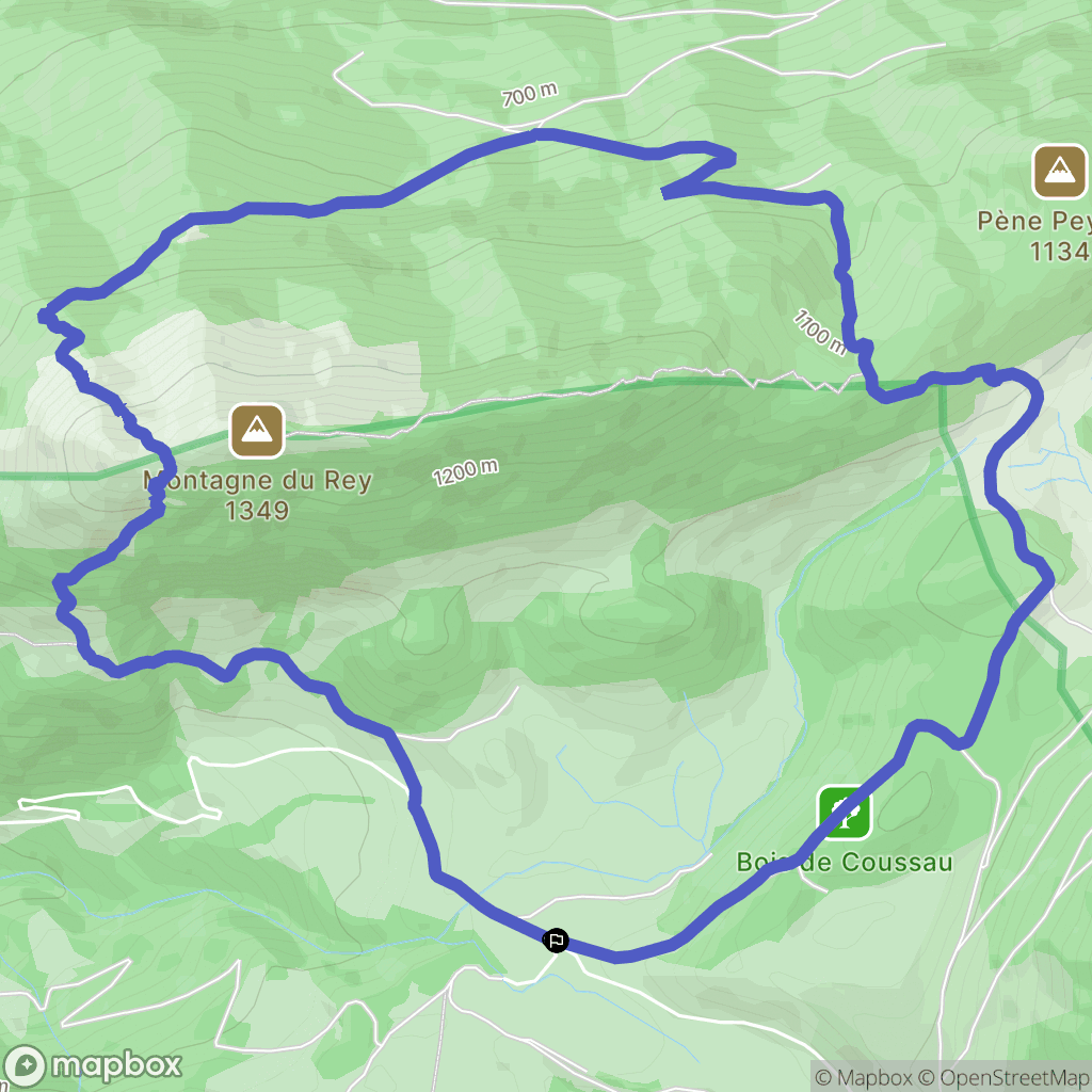 Castet : carte du parcours de randonnée - France
