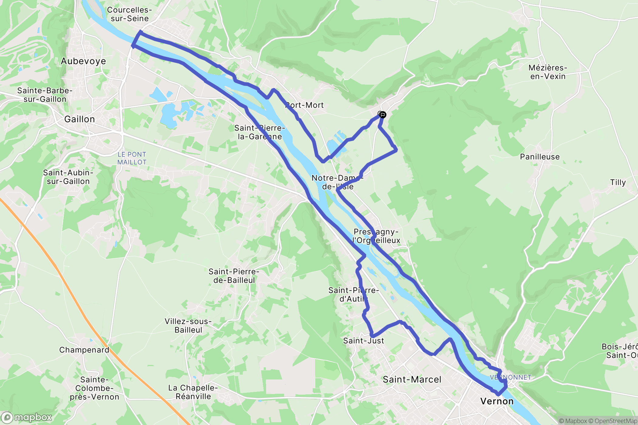 Notre-Dame-de-l'Isle : carte du parcours de randonnée - France