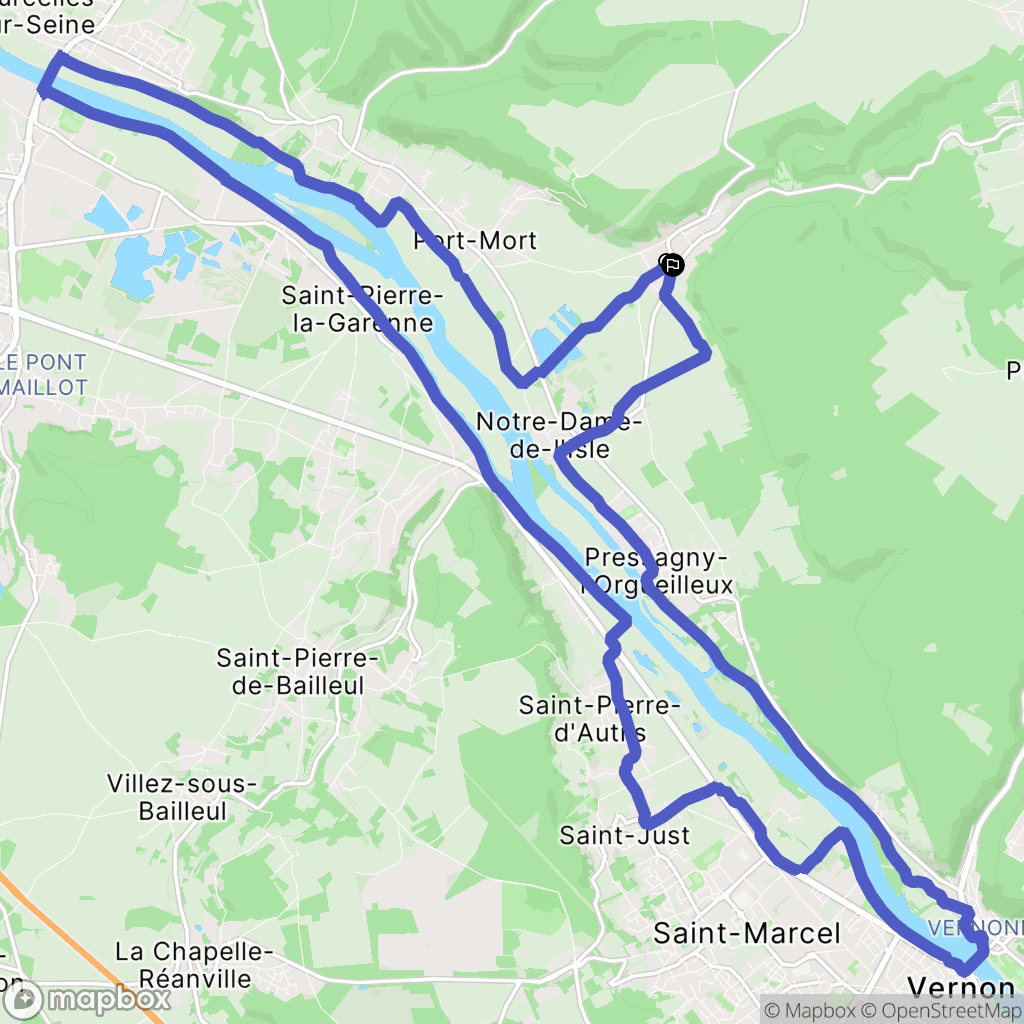Notre-Dame-de-l'Isle : carte du parcours de randonnée - France