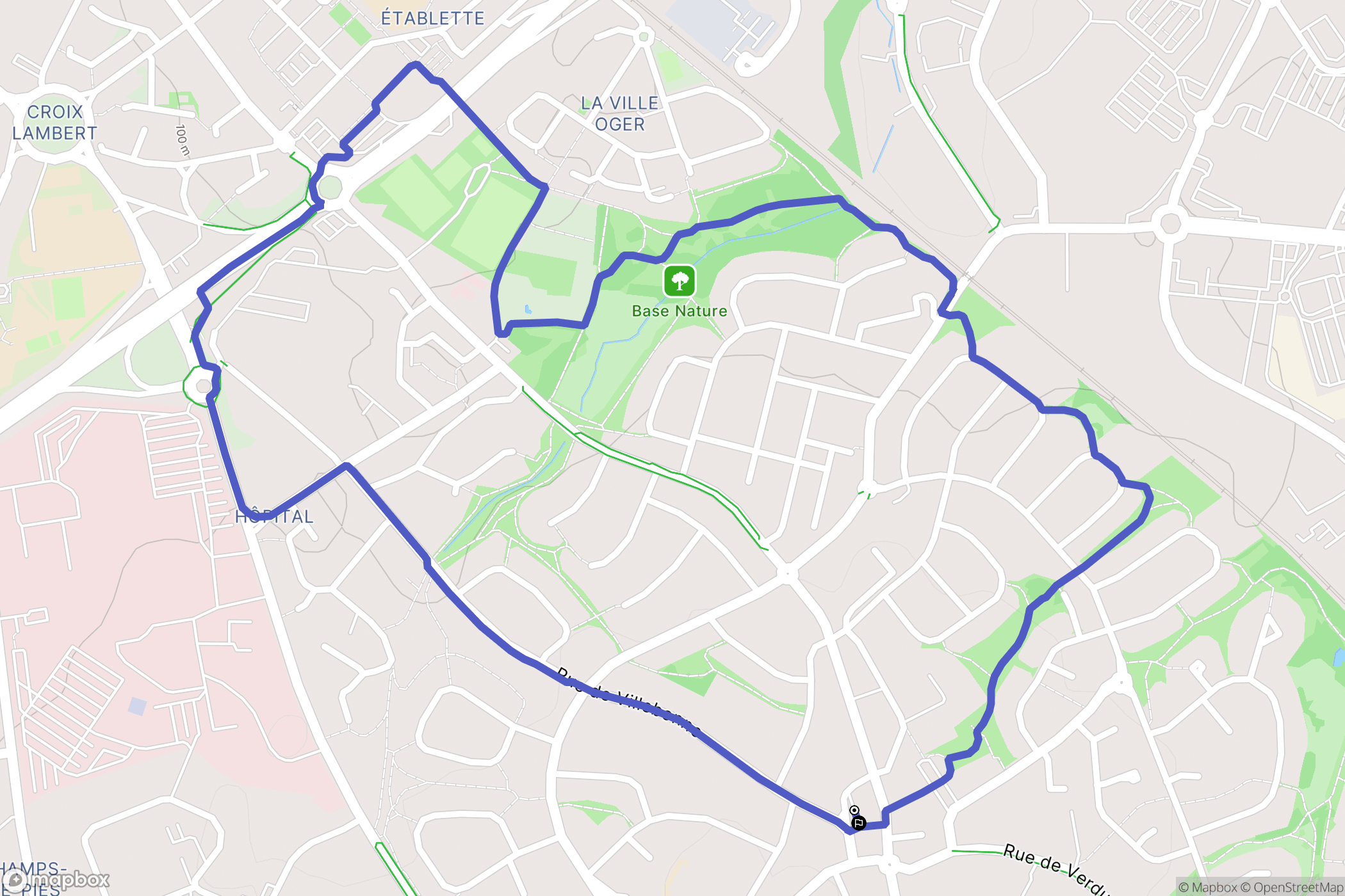 Trégueux : carte du parcours de randonnée - France