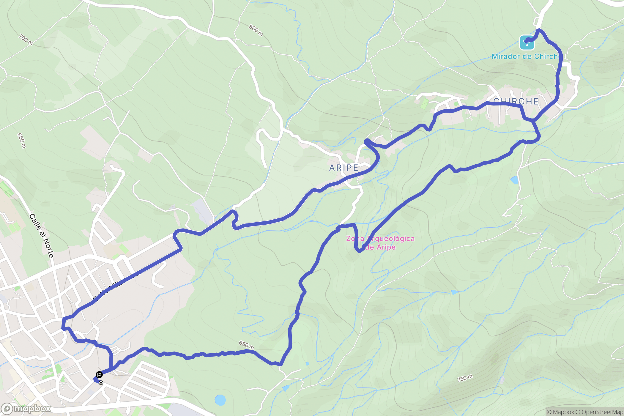 Guía de Isora : carte du parcours de randonnée - Spain