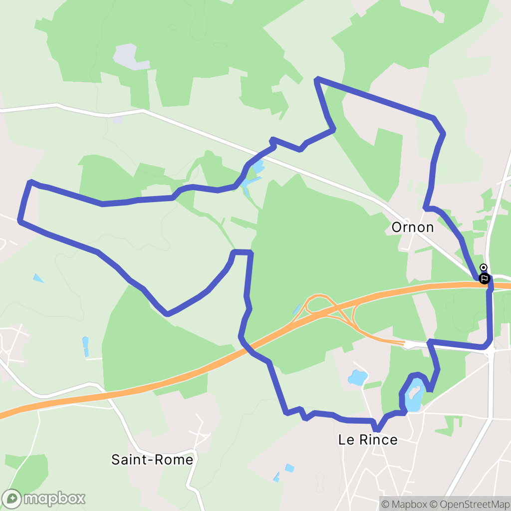 Lezoux : carte du parcours de randonnée - France