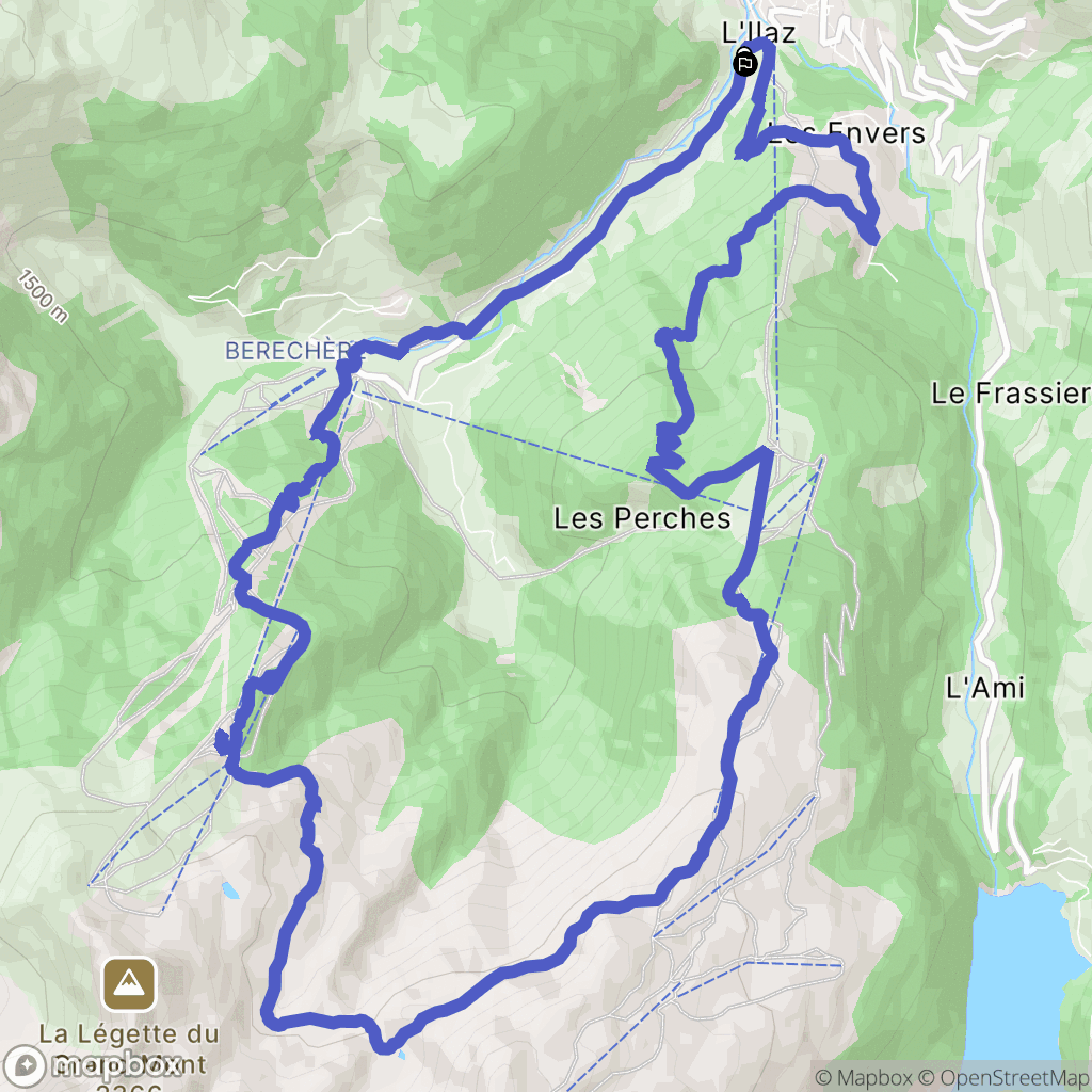 Beaufort : carte du parcours de randonnée - France