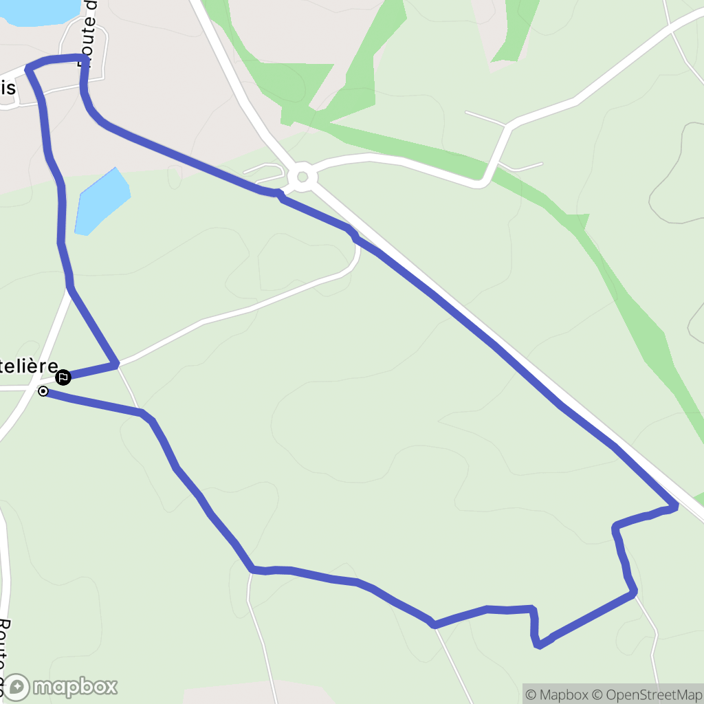 Courçais : carte du parcours de randonnée - France