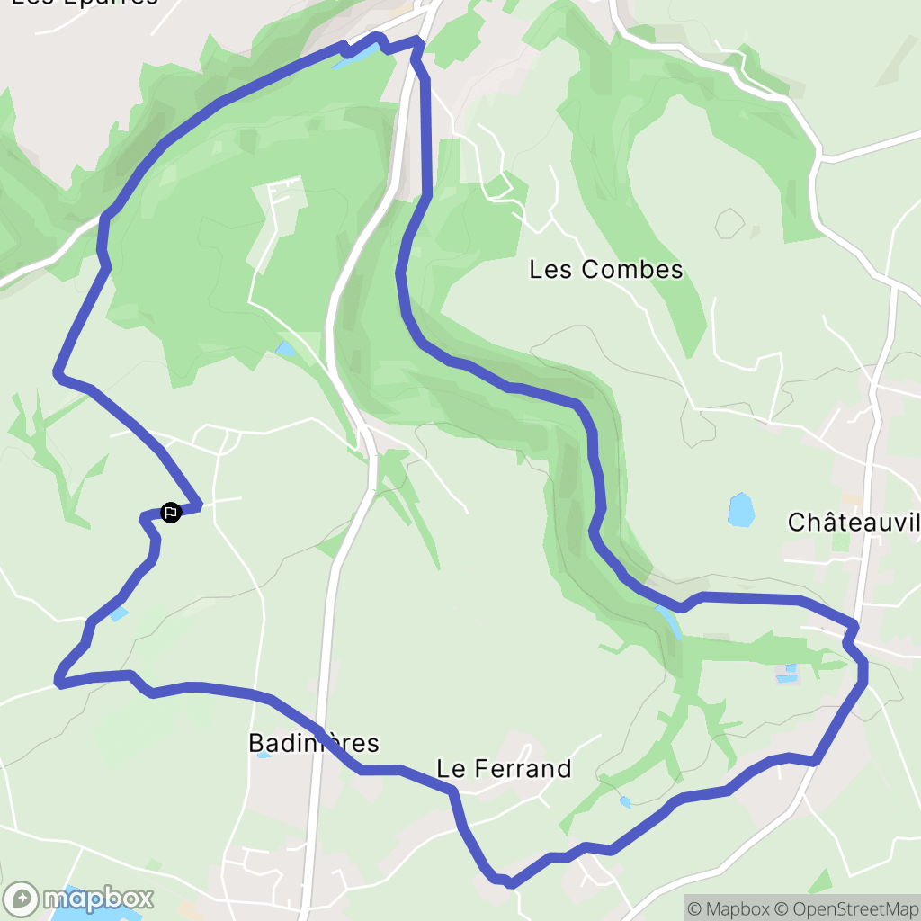 Eclose-Badinières : carte du parcours de randonnée - France