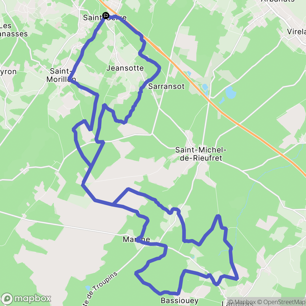 Saint-Selve : carte du parcours de randonnée - France