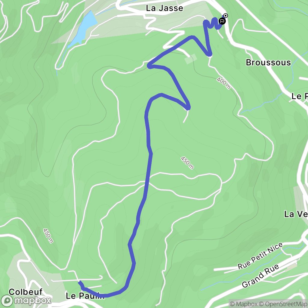 Chamborigaud : carte du parcours de randonnée - France