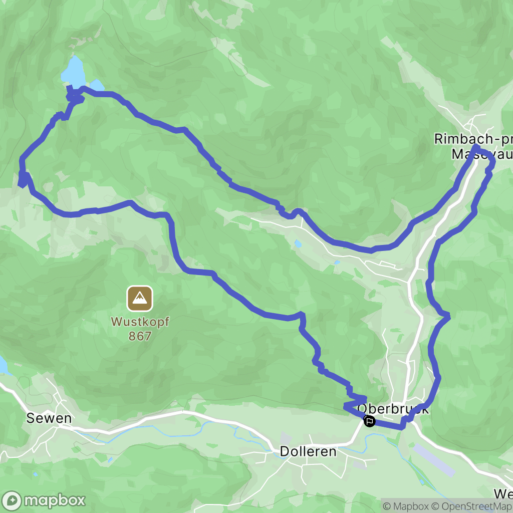 Oberbruck : carte du parcours de randonnée - France