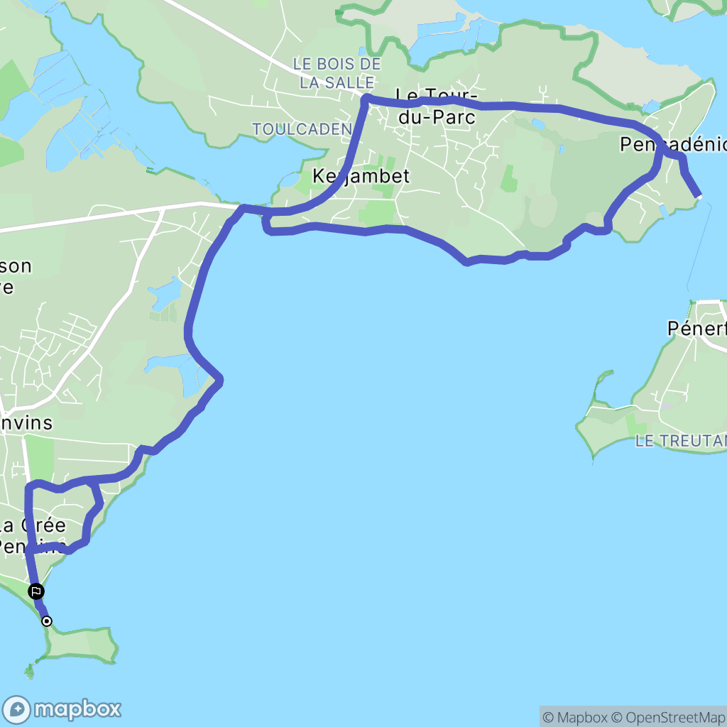 Sarzeau : carte du parcours de randonnée - France