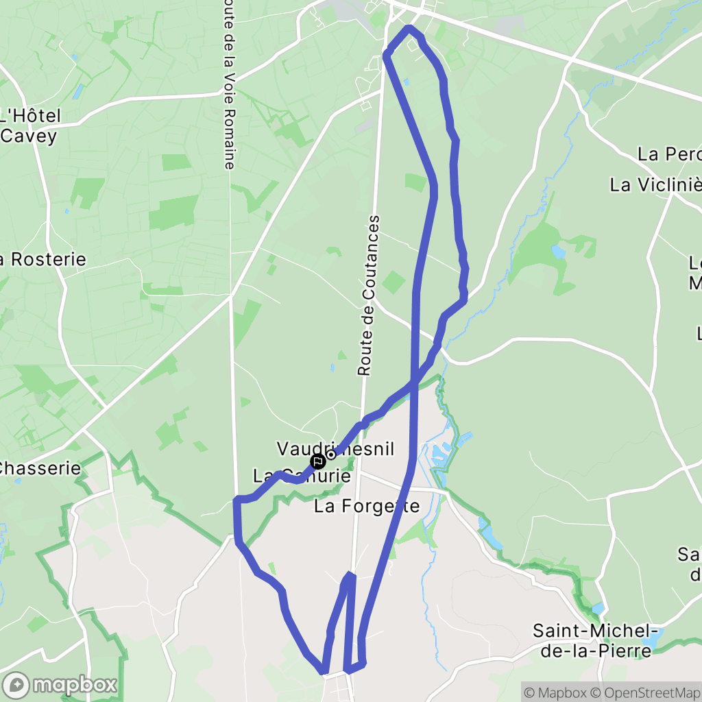 Saint-Sauveur-Villages : carte du parcours de randonnée - France