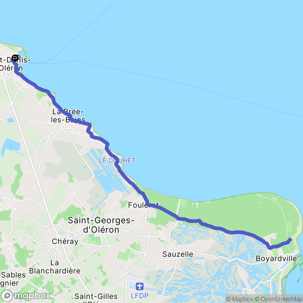 Saint-Denis-d'Oléron : carte du parcours de randonnée - France