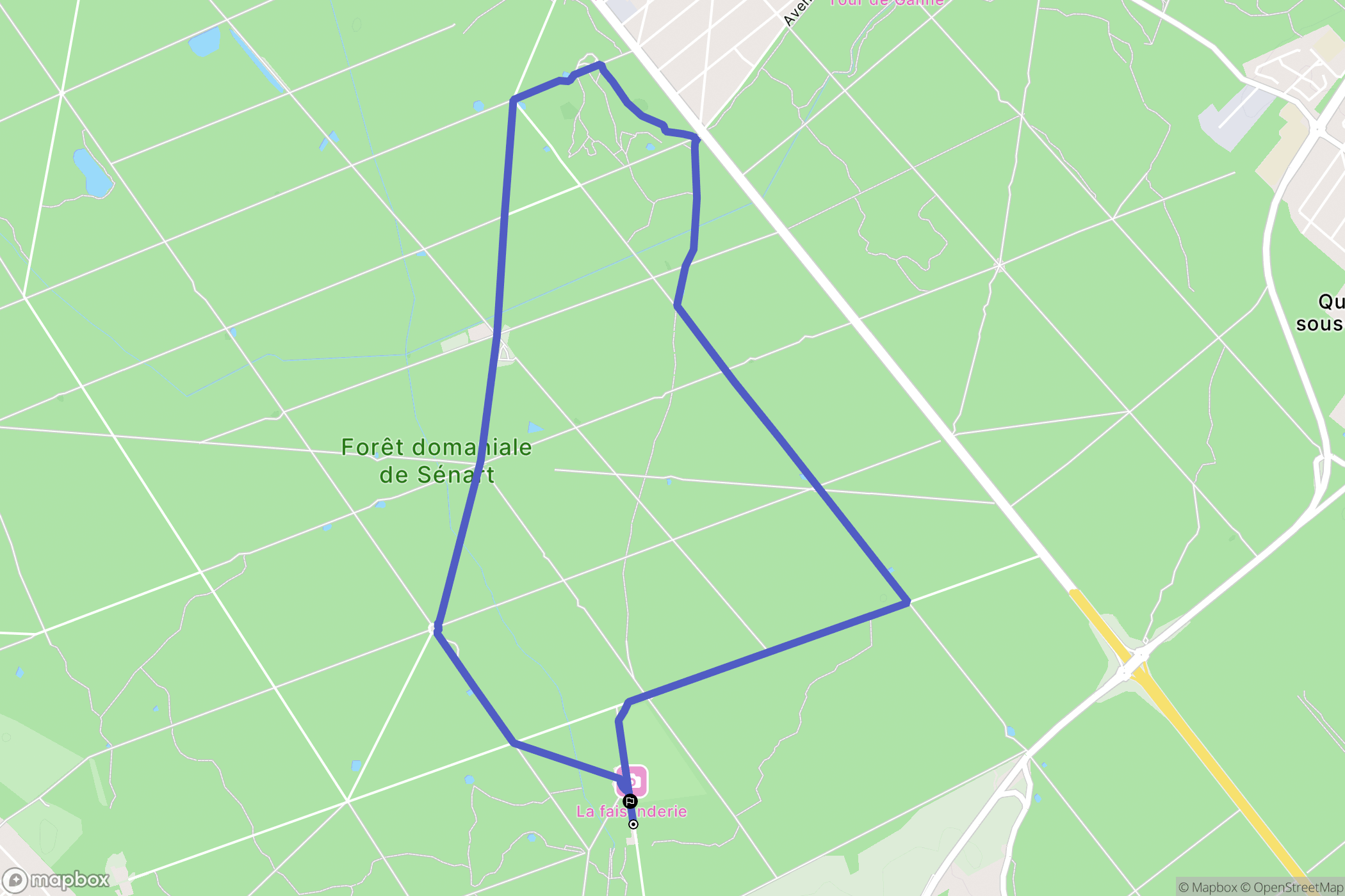 Étiolles : carte du parcours de randonnée - France