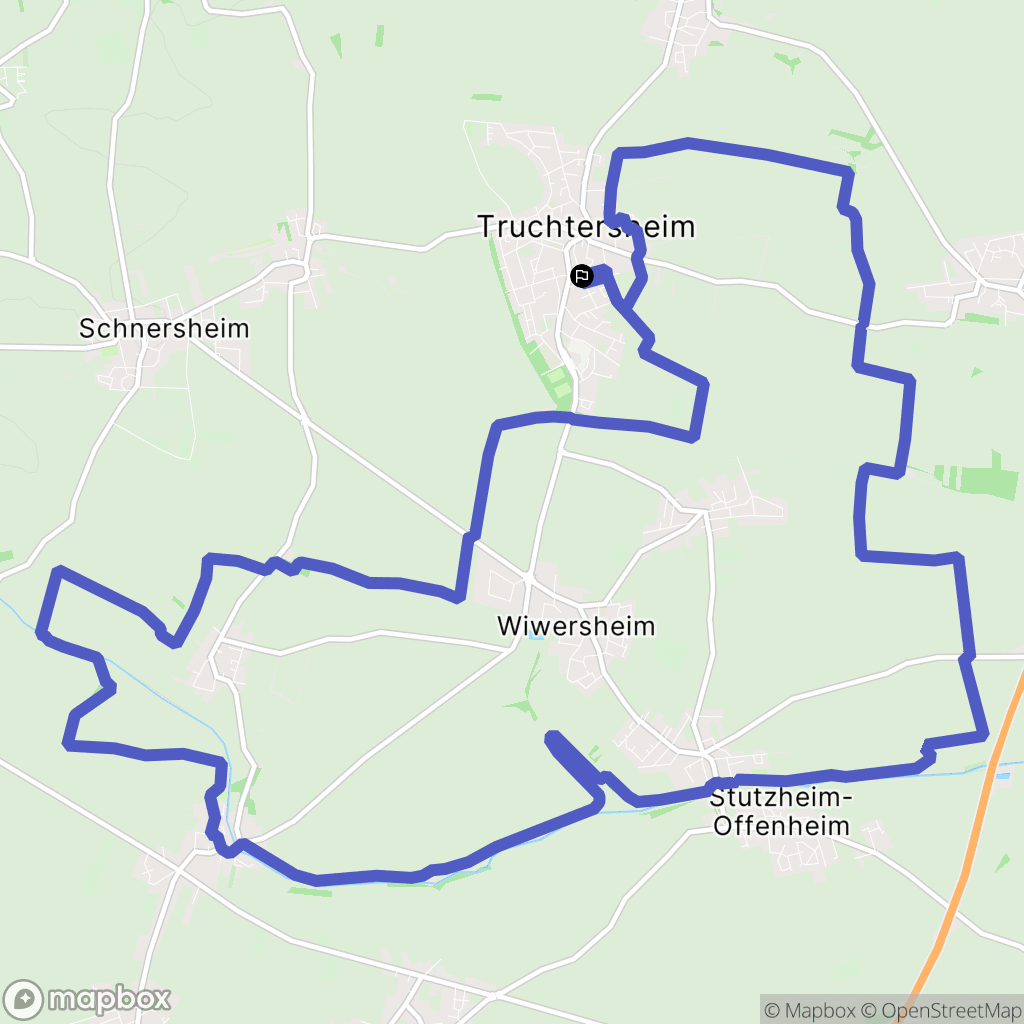 Truchtersheim : carte du parcours de randonnée - France