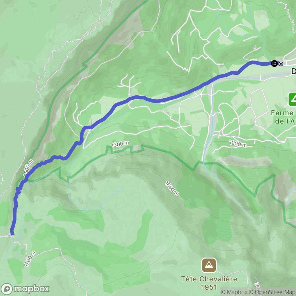 Chichilianne : carte du parcours de randonnée - France