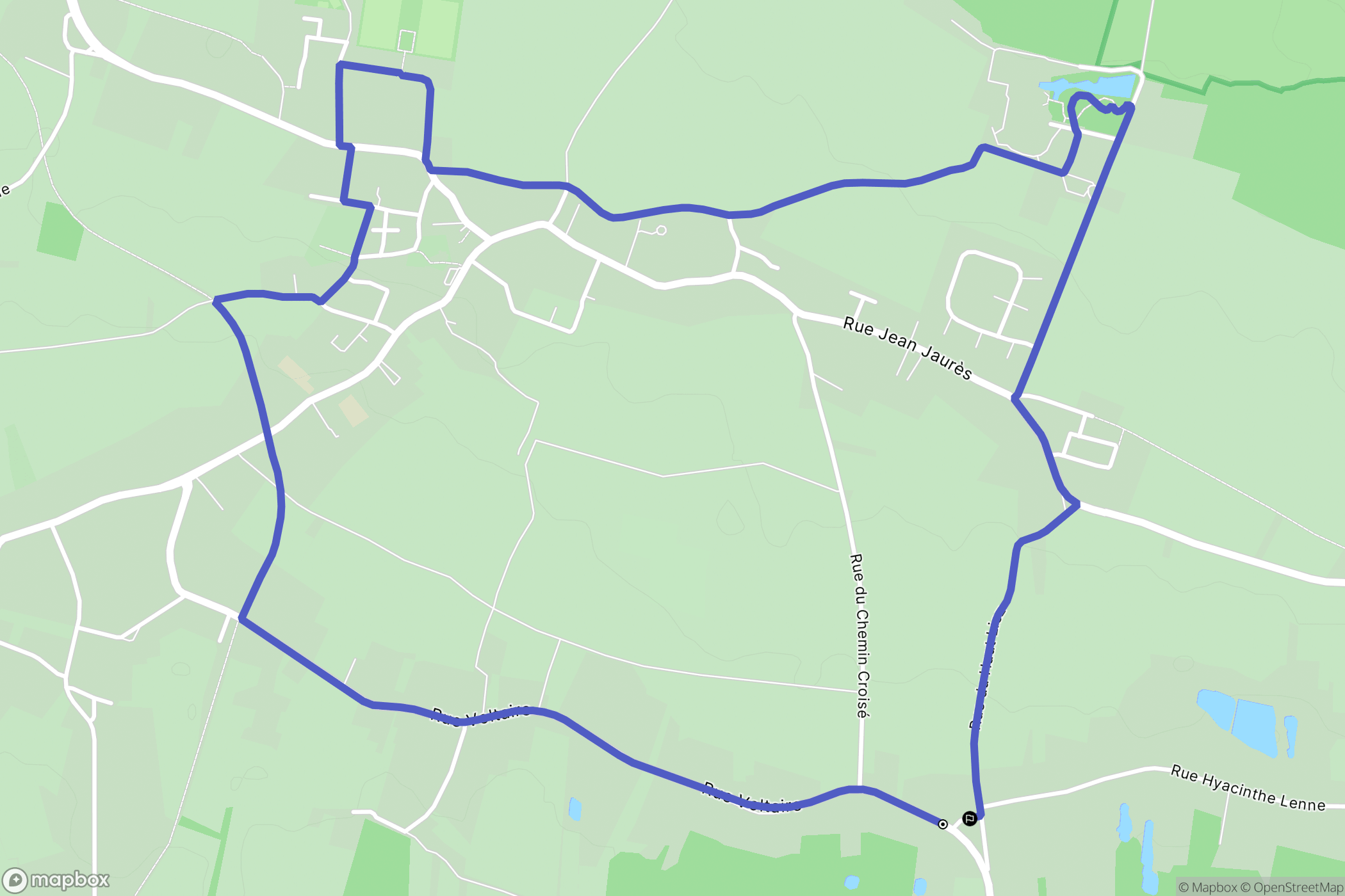 Raimbeaucourt : carte du parcours de randonnée - France