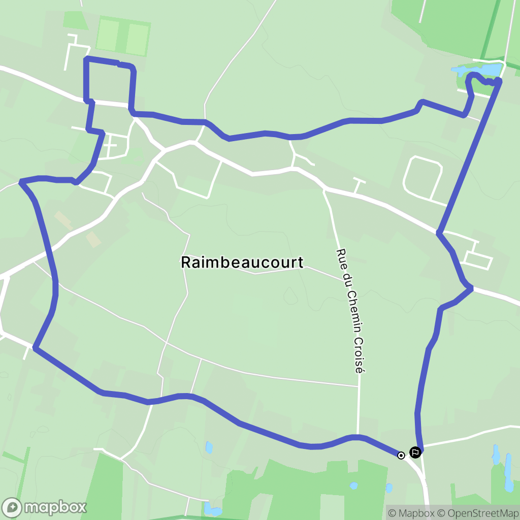 Raimbeaucourt : carte du parcours de randonnée - France