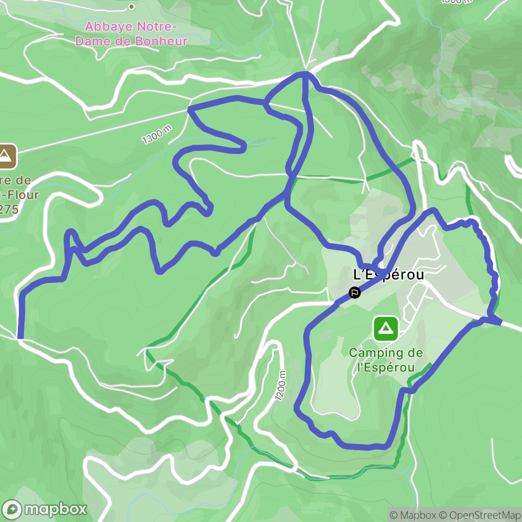 Dourbies : carte du parcours de randonnée - France