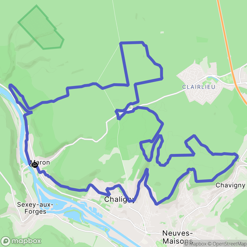 Maron : carte du parcours de randonnée - France