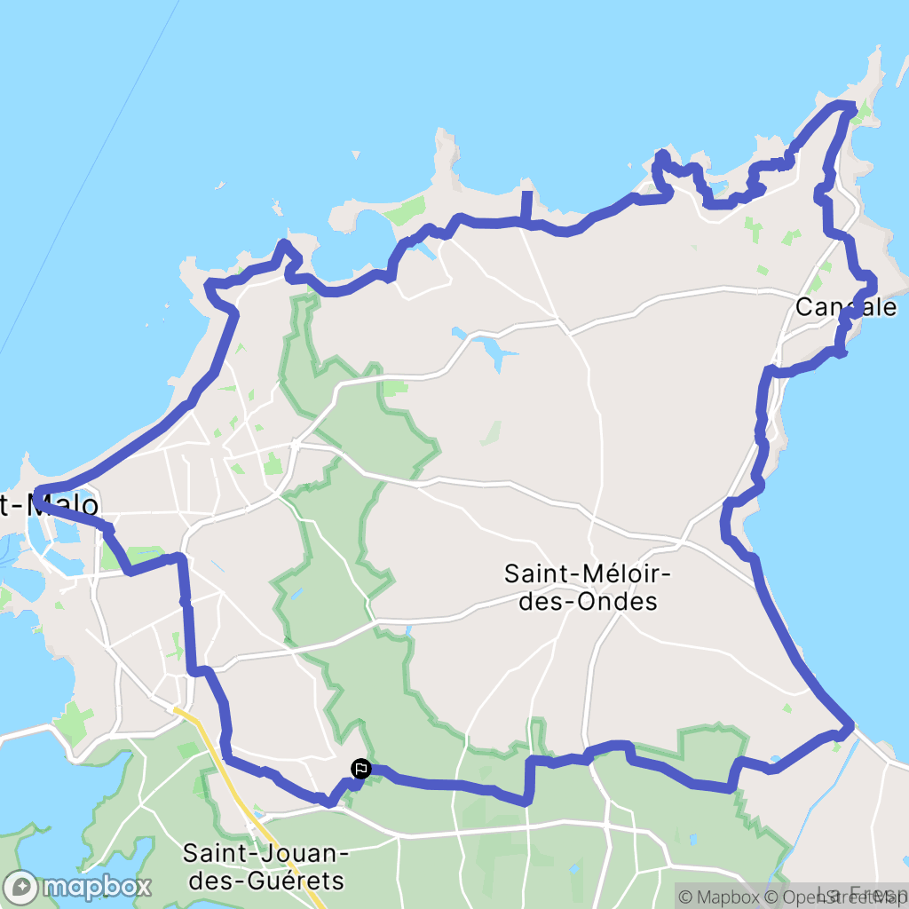 Saint-Malo : carte du parcours de randonnée - France
