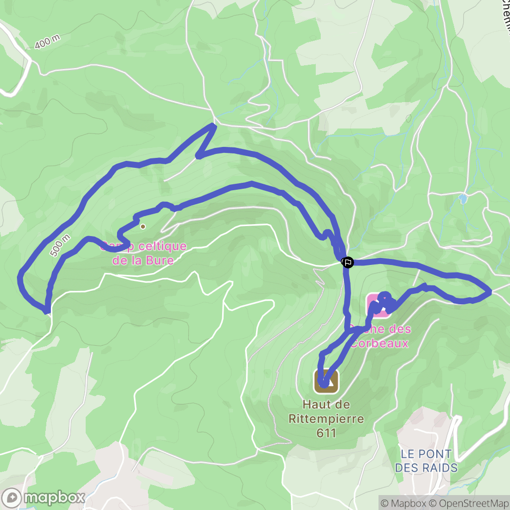 Saint-Dié-des-Vosges : carte du parcours de randonnée - France