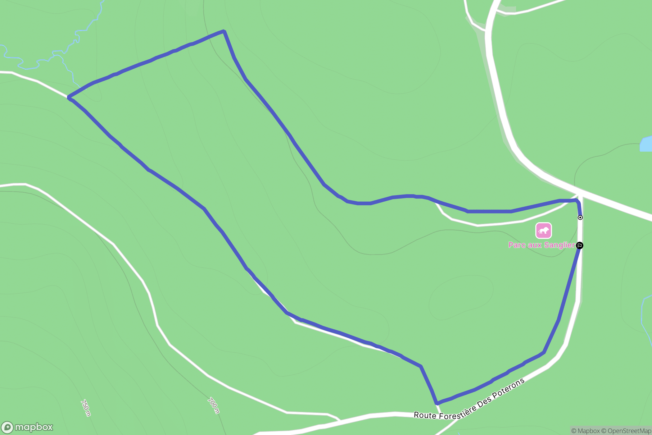 Anost : carte du parcours de randonnée - France