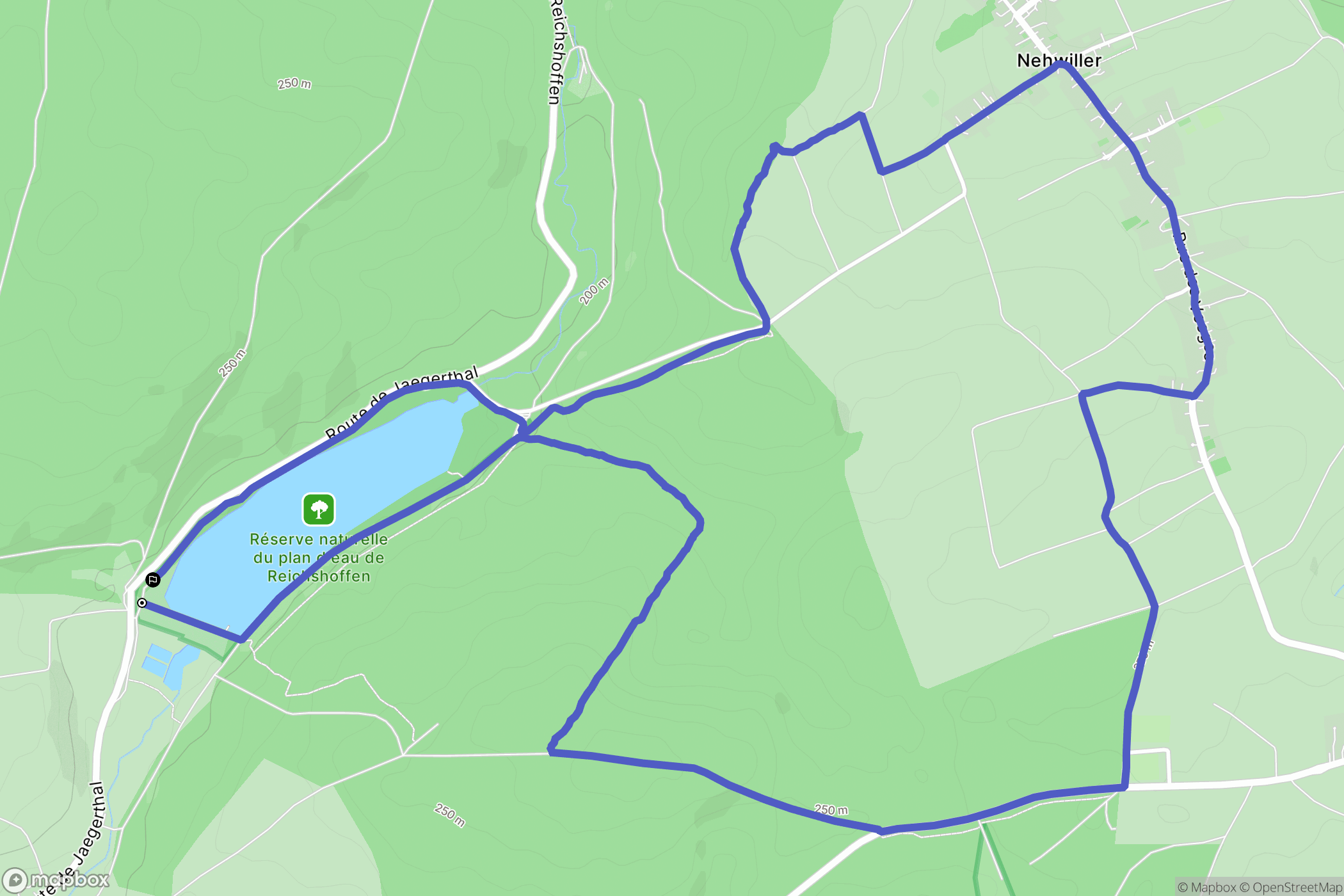 Reichshoffen : carte du parcours de randonnée - France
