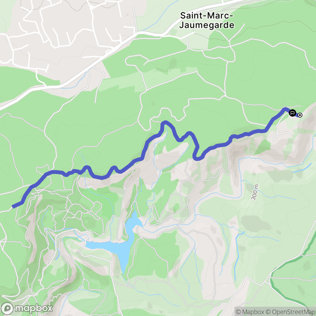 Saint-Marc-Jaumegarde : carte du parcours de randonnée - France