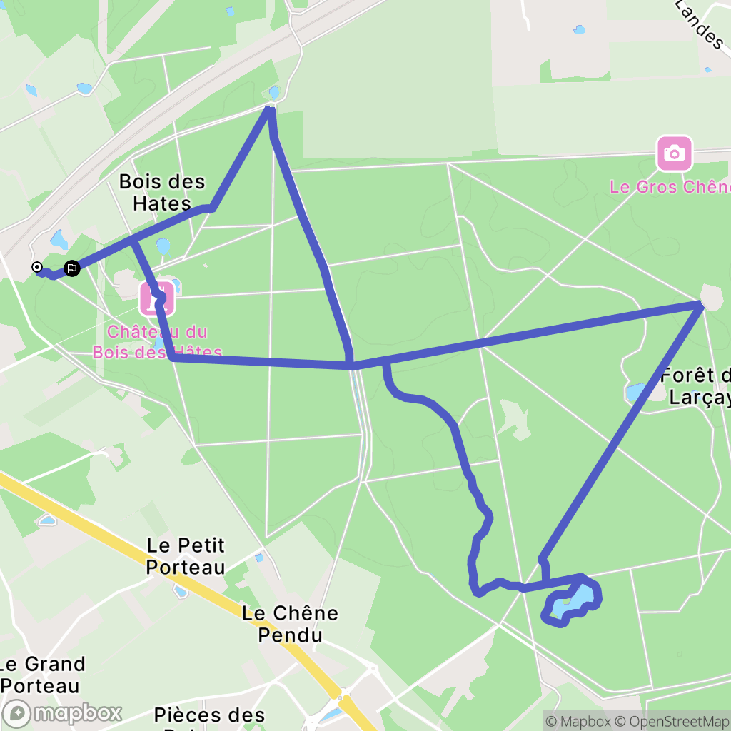Chambray-lès-Tours : carte du parcours de randonnée - France
