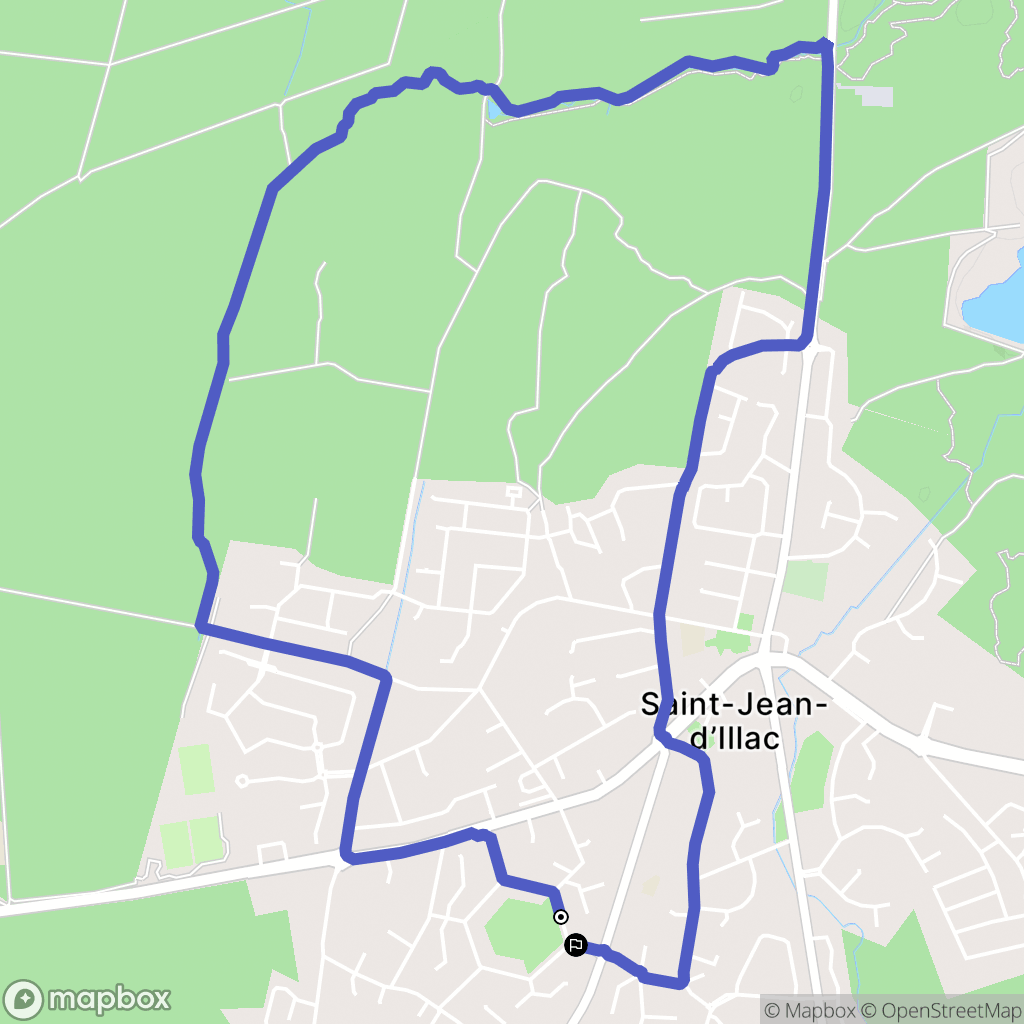 Saint-Jean-d'Illac : carte du parcours de randonnée - France