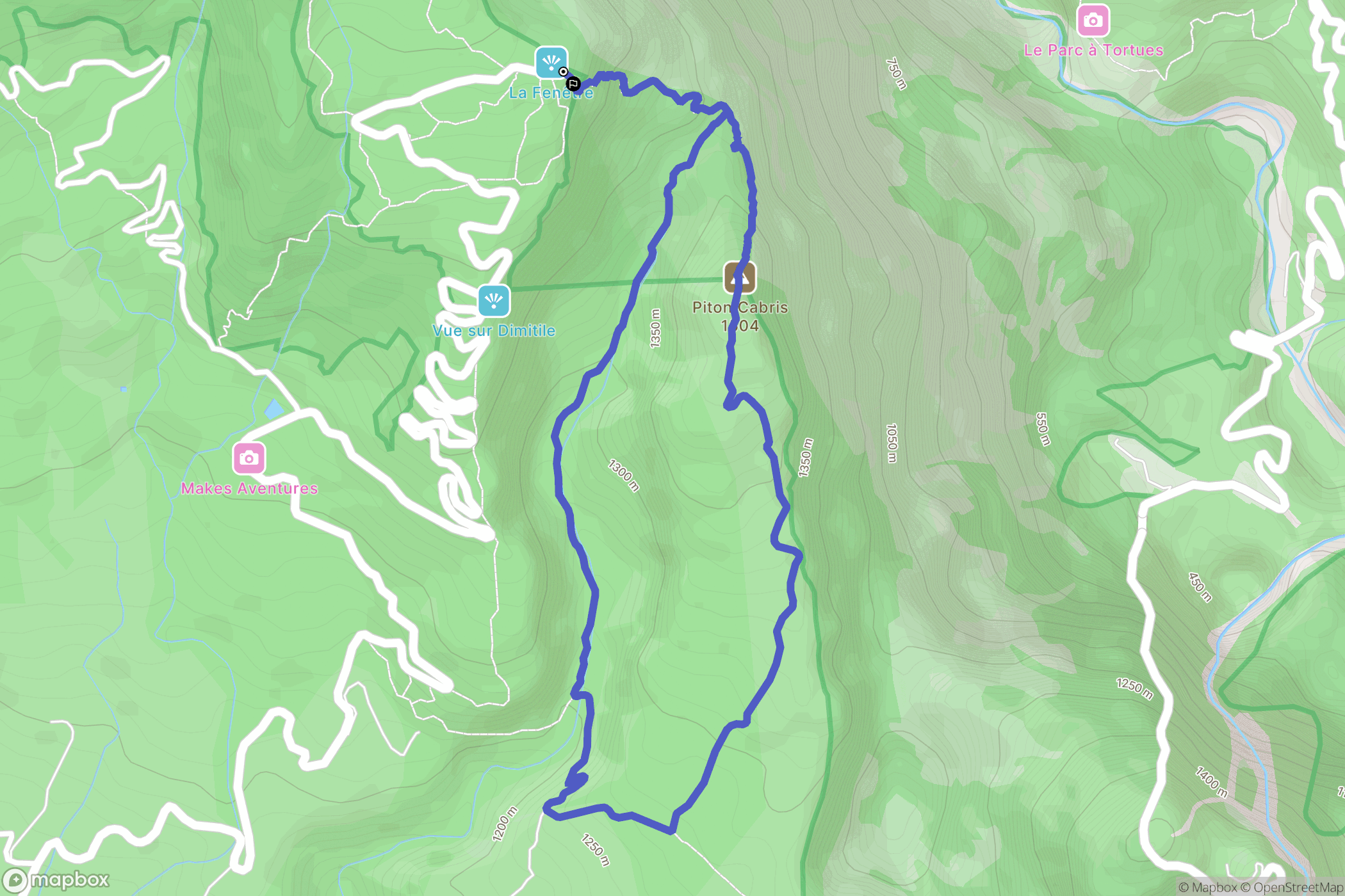 Saint-Louis : carte du parcours de randonnée - France