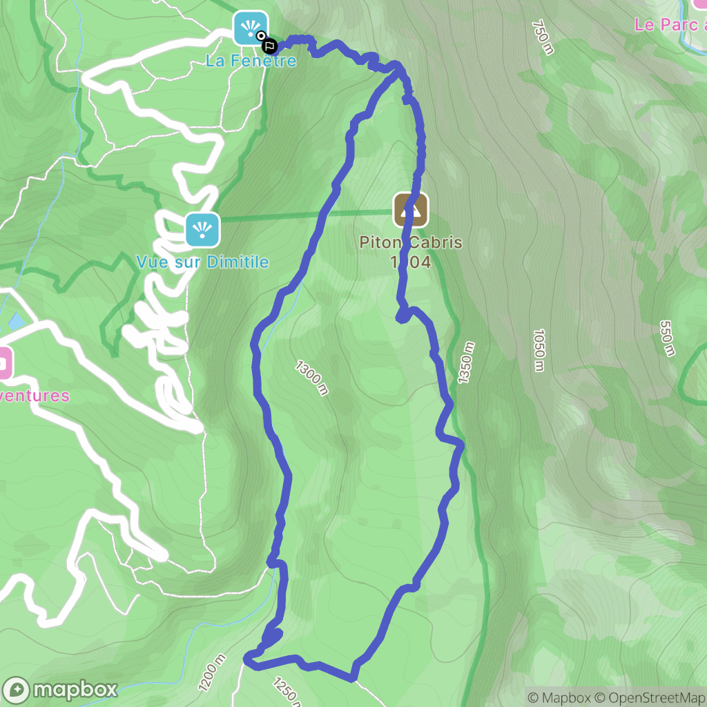 Saint-Louis : carte du parcours de randonnée - France