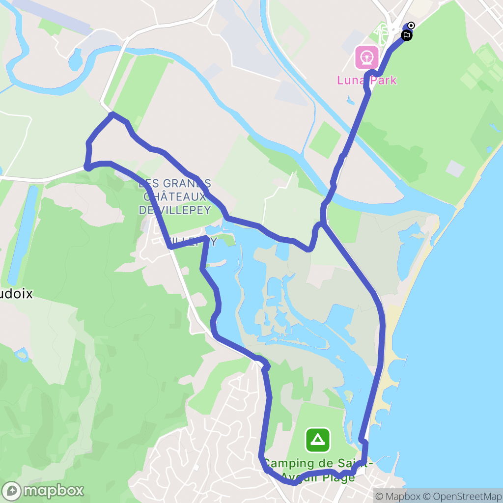 Fréjus : carte du parcours de randonnée - France