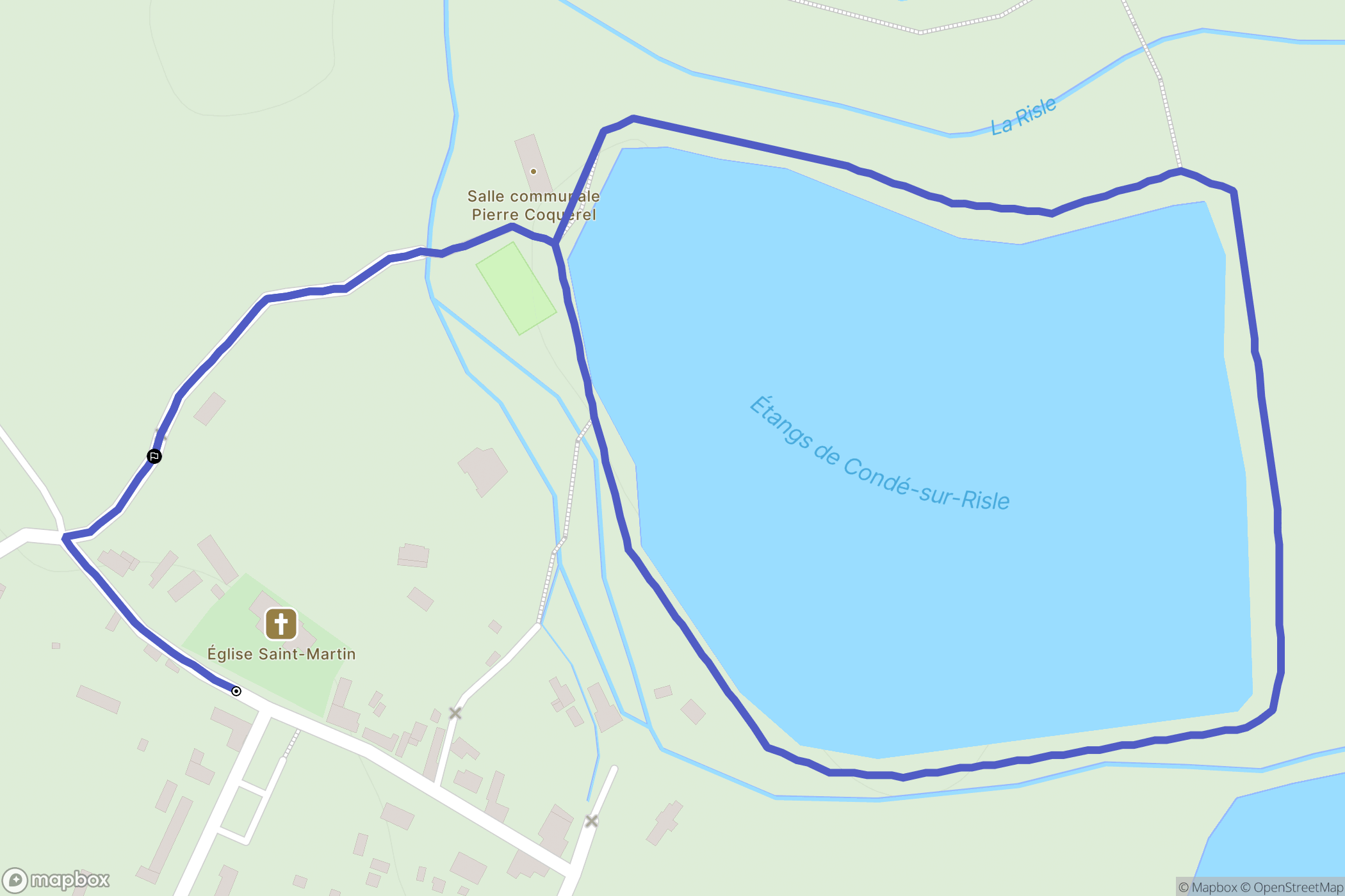Condé-sur-Risle : carte du parcours de randonnée - France