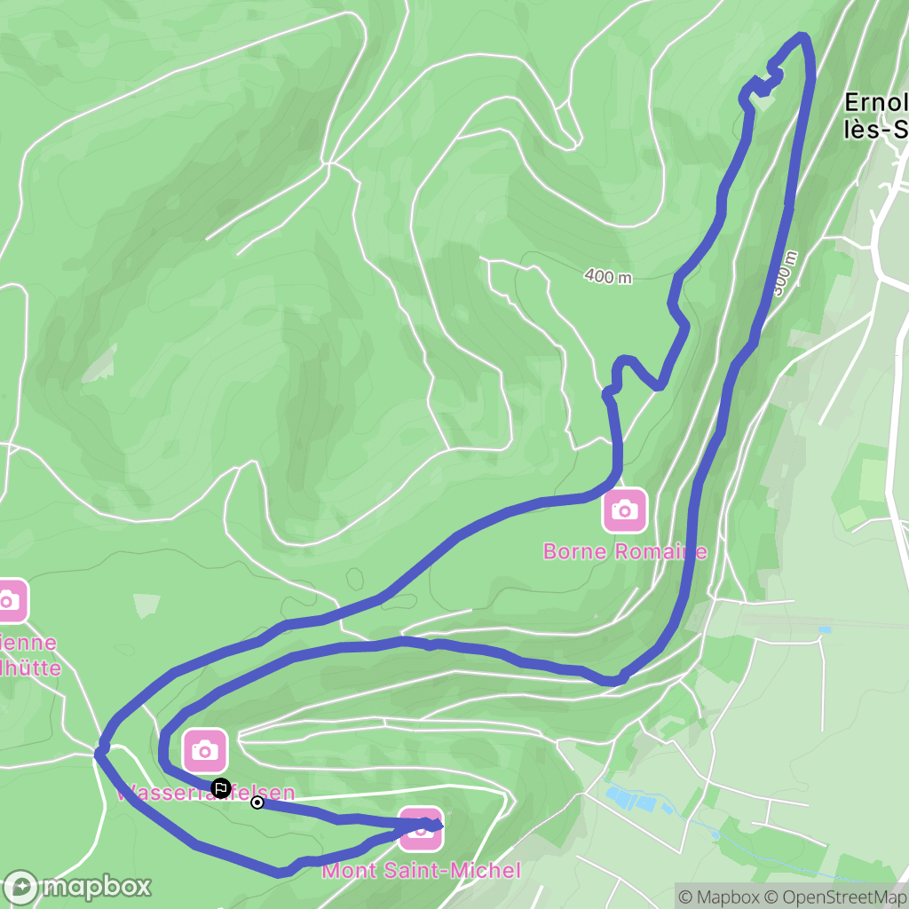 Saint-Jean-Saverne : carte du parcours de randonnée - France