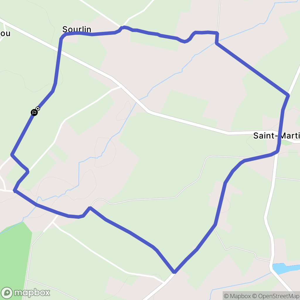 Mourens : carte du parcours de randonnée - France