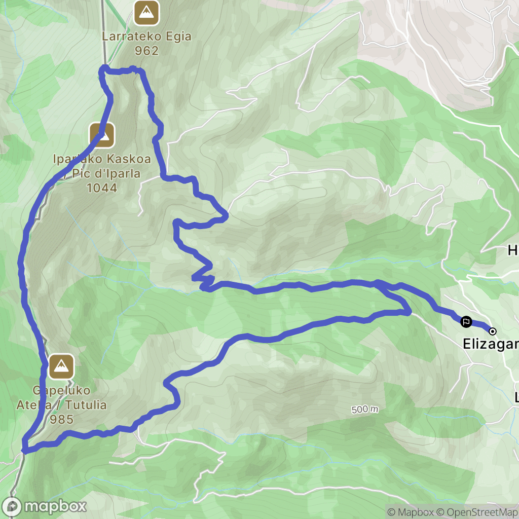 Saint-Étienne-de-Baïgorry : carte du parcours de randonnée - France