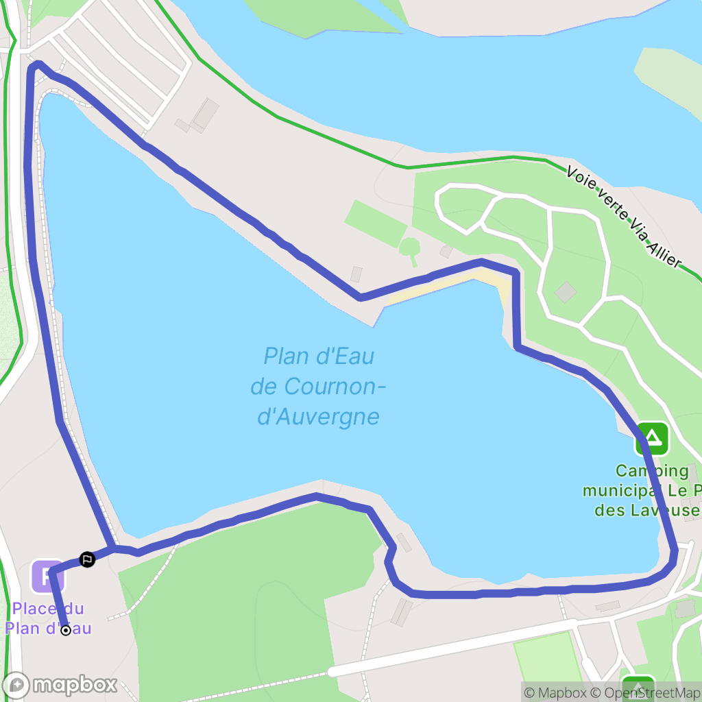 Cournon-d'Auvergne : carte du parcours de randonnée - France