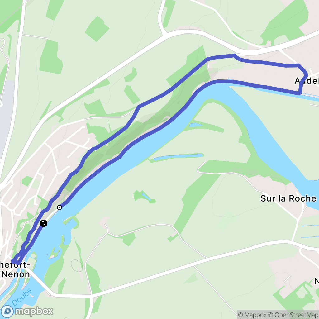 Rochefort-sur-Nenon : carte du parcours de randonnée - France