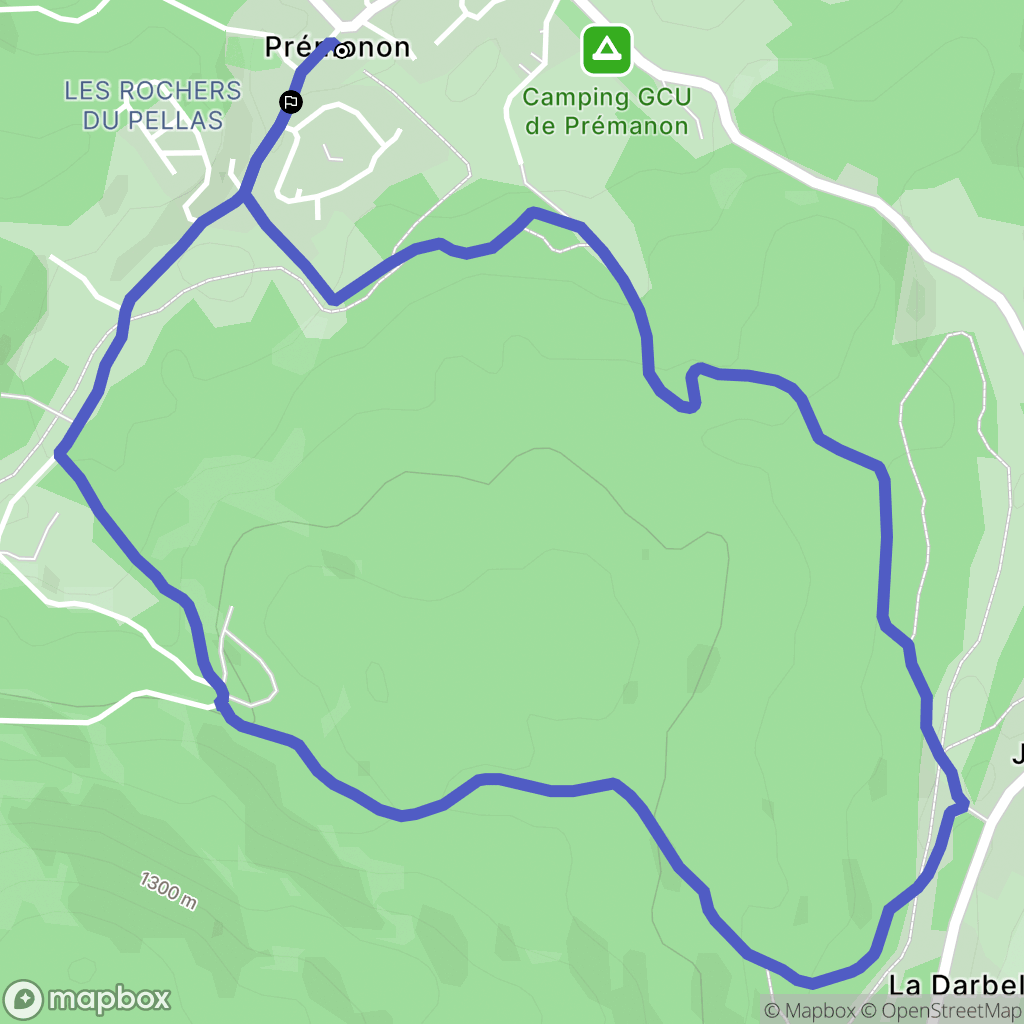 Prémanon : carte du parcours de randonnée - France