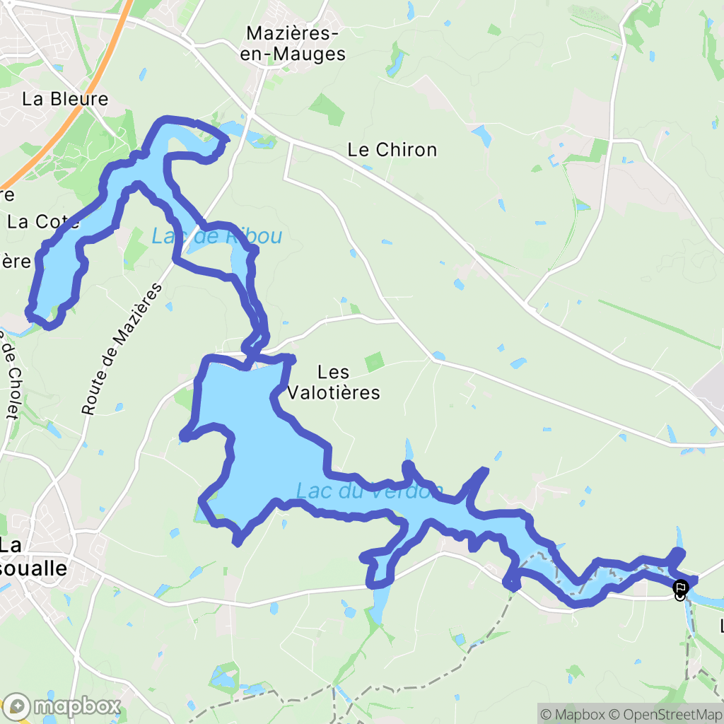 Saint-Pierre-des-Échaubrognes : carte du parcours de randonnée - France