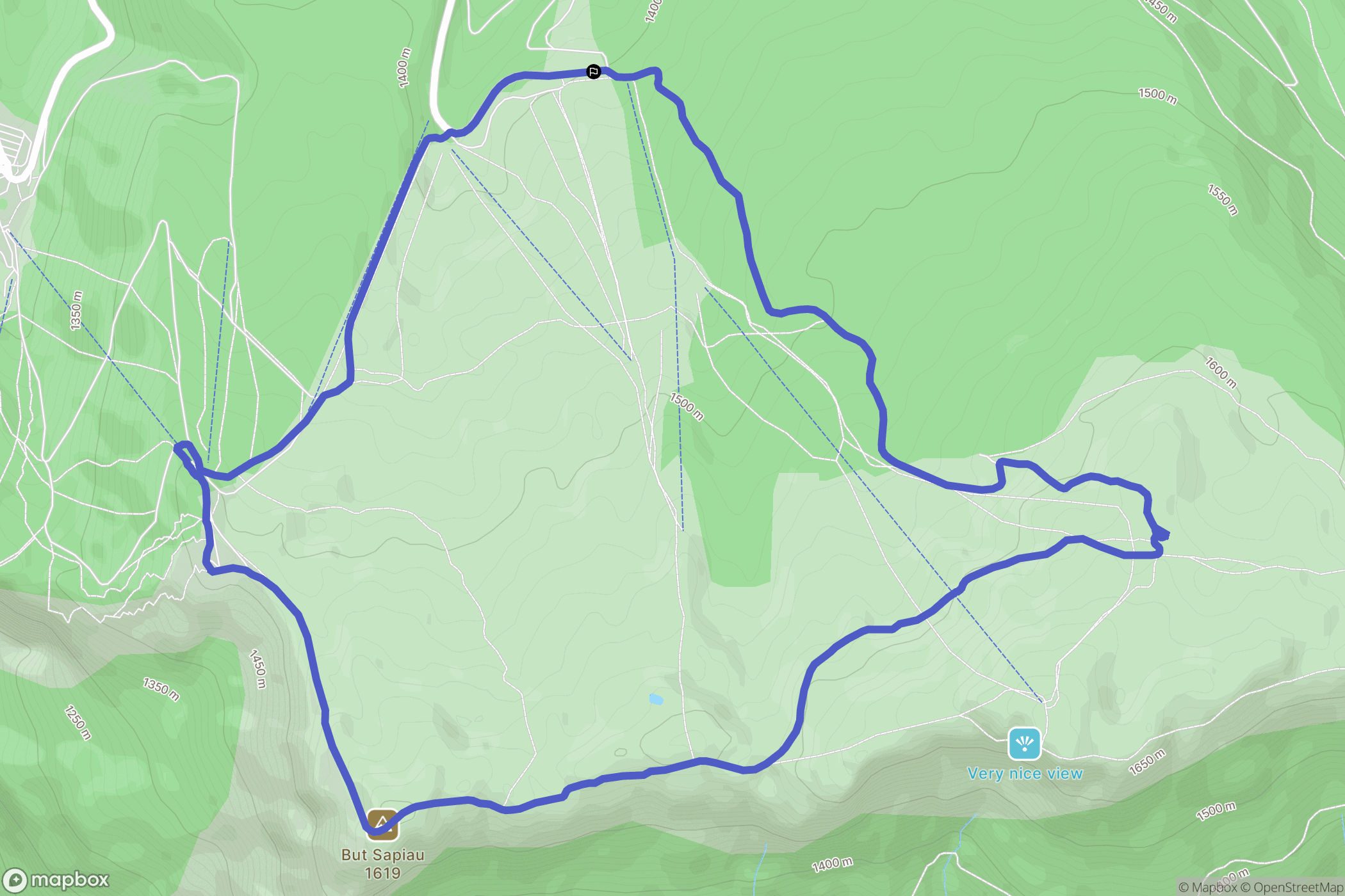Saint-Agnan-en-Vercors : carte du parcours de randonnée - France