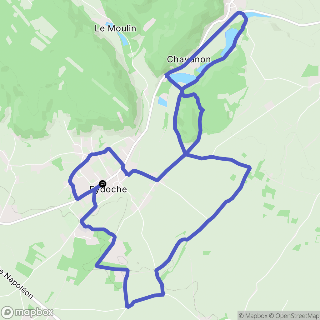 Eydoche : carte du parcours de randonnée - France
