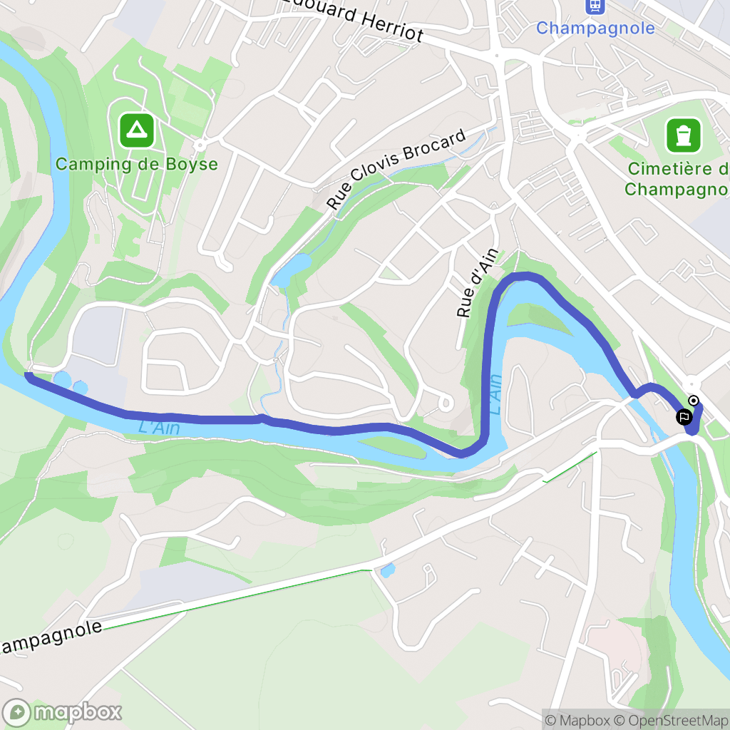 Champagnole : carte du parcours de randonnée - France