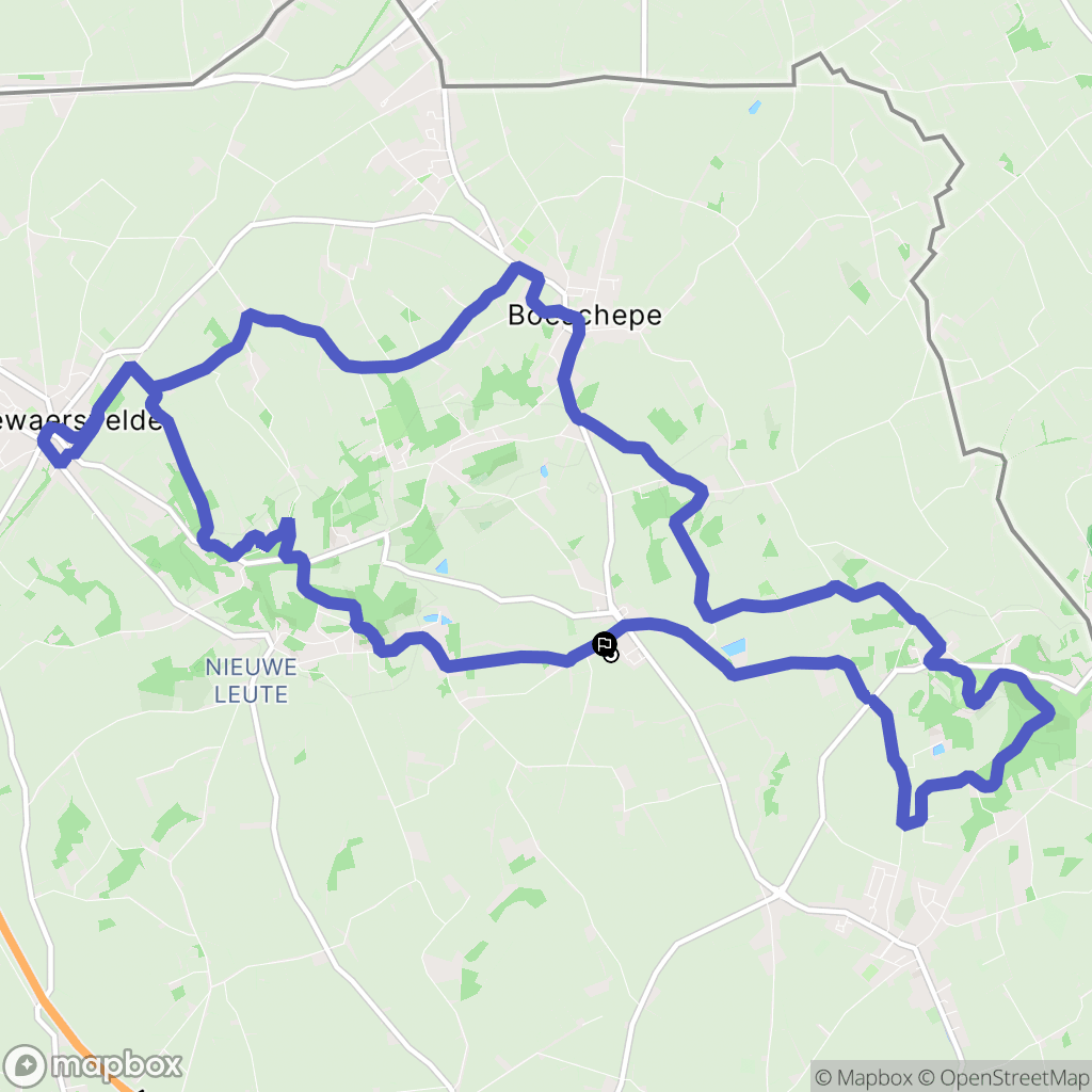 Berthen : carte du parcours de randonnée - France