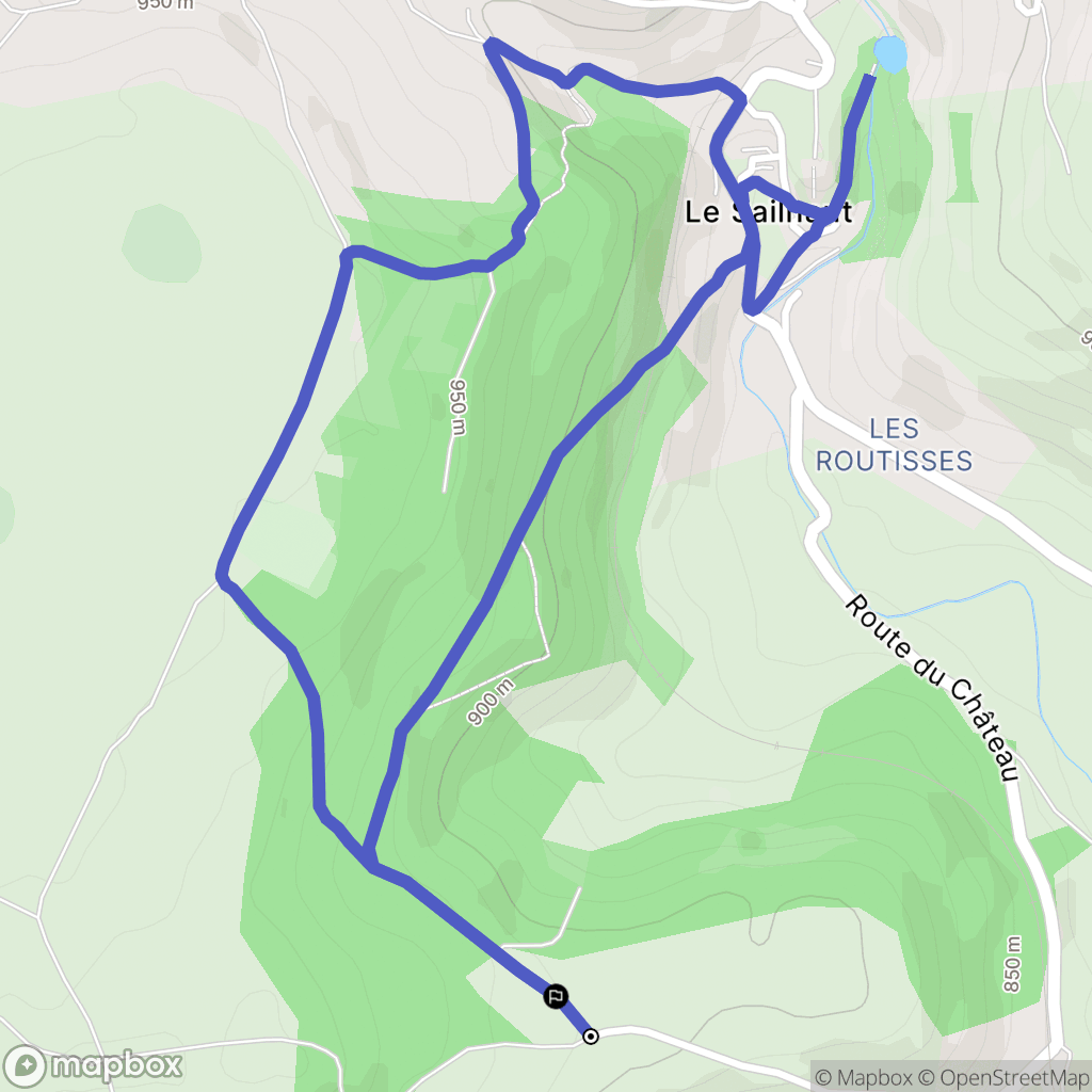 Roffiac : carte du parcours de randonnée - France